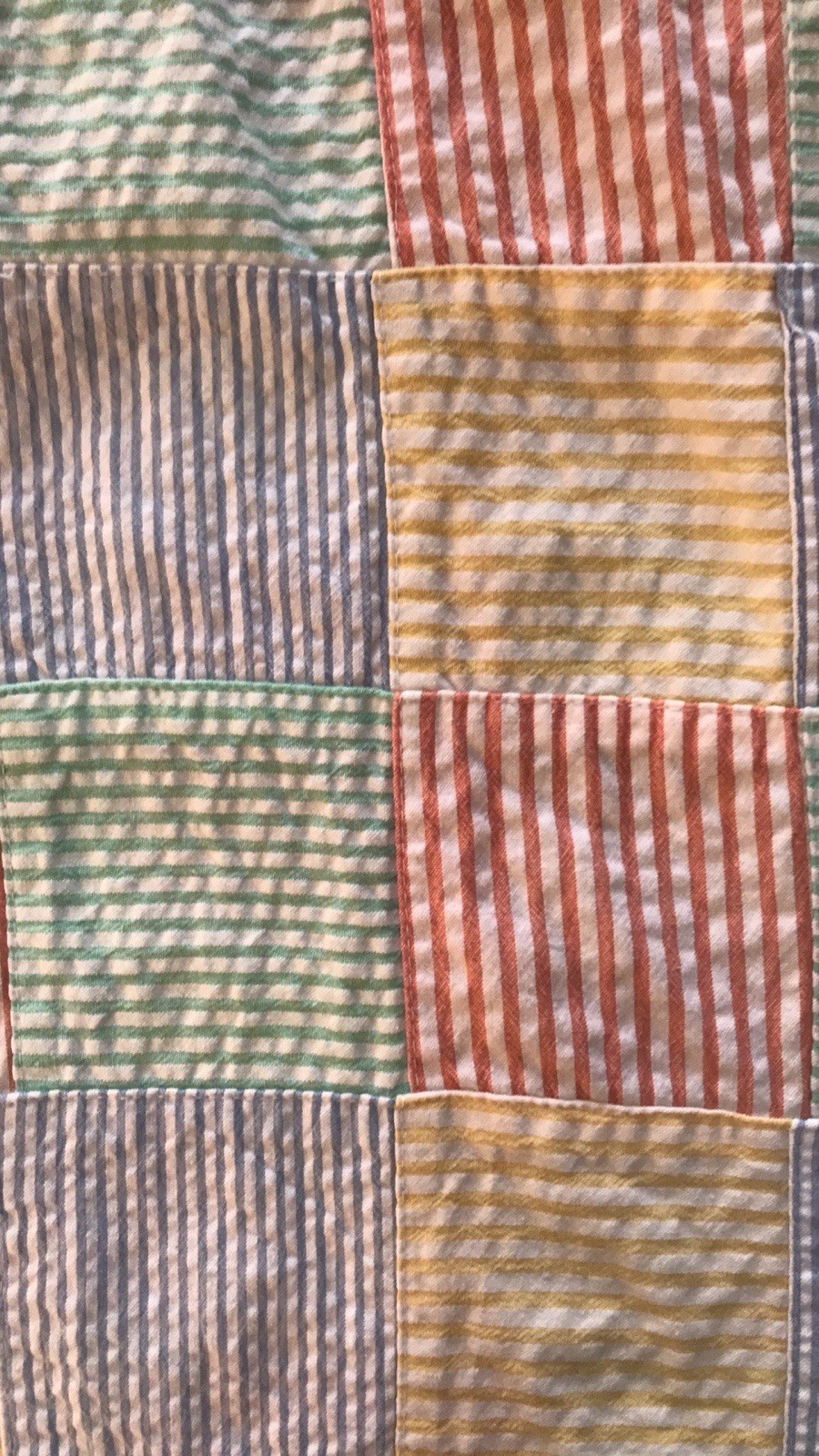 J. Crew Seersucker Patchwork Button Down Blue Yel… - image 10