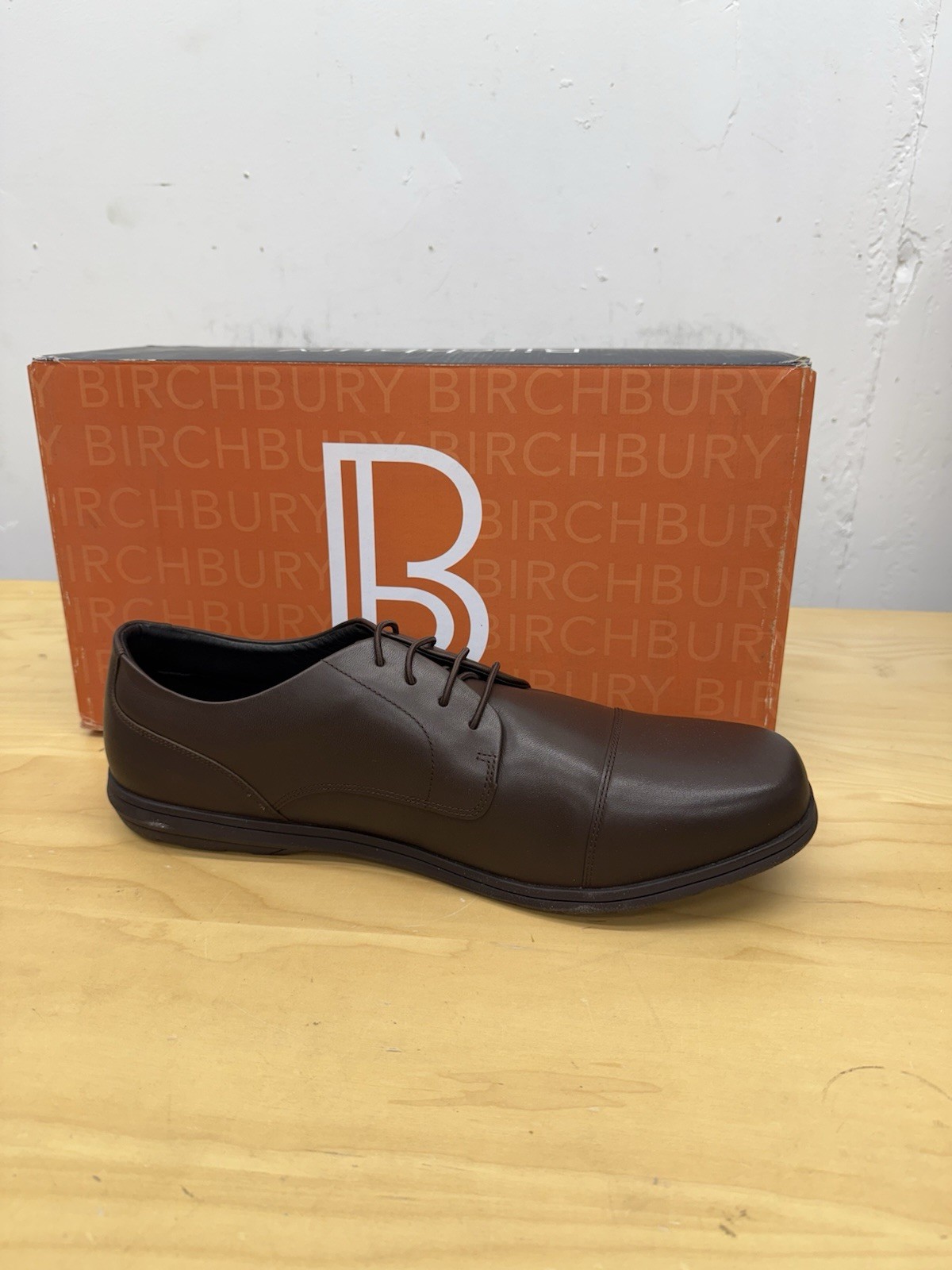 SAOLA Scarpe eleganti Birchbury Brenston a piedi nudi vintage marroni da uomo taglia 13 con scatola!