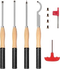 18.3" Full Size Carbide Tip Wood Lathe Turning Tool Kit Lathe Roughing