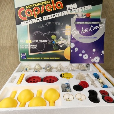 Capsela 700 Science Discovery Center 1990 Motorized Vintage Incomplete *READ