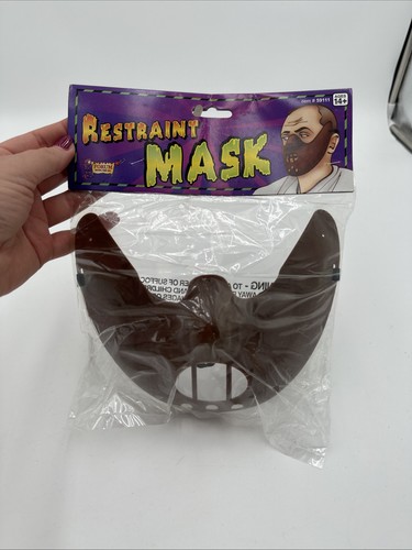 Hannibal Lector Mask Silence Of The Lambs Halloween Restraint Costume Mask - Picture 2 of 13