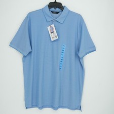 Member's Mark Men's Short-Sleeve Polo Shirt L Blue Stretch Cotton NWT