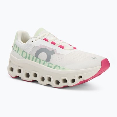 On Cloudmonster Laufschuhe Damen Premium Running Sneaker Weiß/Lime Gr. 39