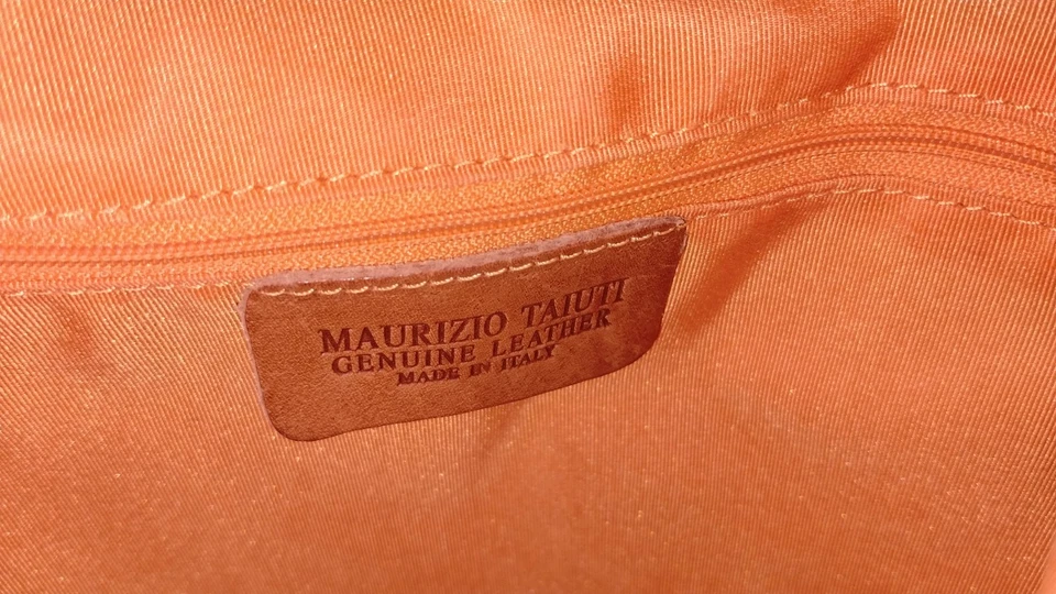 Bolso de Mano Maurizio Taiuti Cuero Genuino Hecho en Italia.  Exc. Estado. Envío gratis Foto 3 de 4
