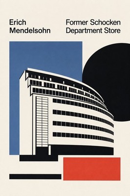 Erich Mendelsohn   Art Deco Poster - Former Schocken Department Store - 2x3