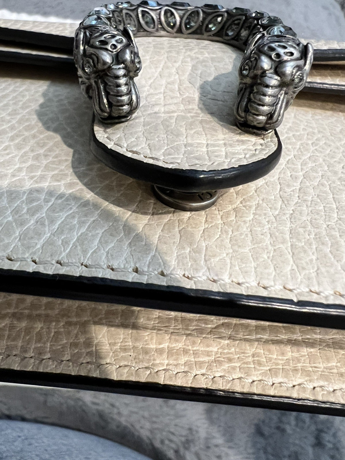 Authentic Gucci Dionysus Super Mini - Ivory Leather - Crystal Hardware RRP $2050 image 10