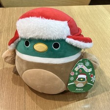 Avery the Mallard Duck Squishmallow Christmas Hat 7.5" Excellent Condition