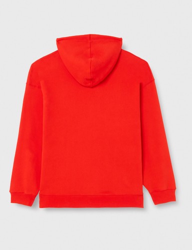 Tommy Hilfiger Felpa Donna con Cappuccio, Rosso (Fierce Red), 5454 - Foto 3 di 4