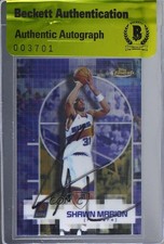 BAS 2000-01 Topps Finest Shawn Marion #65 Authentic Auto 3c7