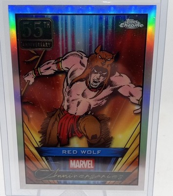 2025 Topps Chrome Marvel | Red Wolf | 55th Anniversary Refractor #MA-6