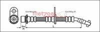 Metzger Bremsschlauch Passend FüR Toyota Avensis _T22_ 1.8 2.0 4112167