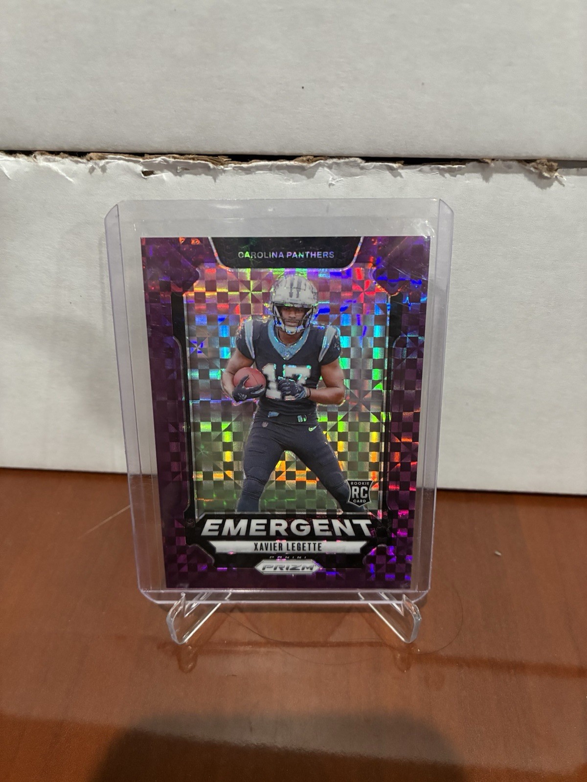 2024 Panini Prizm Emergent Xavier Legette #15 Purple Power Prizm/49 (RC) Panther