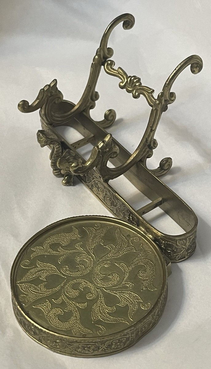 Vintage Brass Ardalt Japan Tea Cup & Saucer Display Holder / Stand