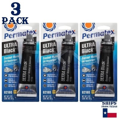 PERMATEX ULTRA BLACK Hi-Temp RTV Silicone Gasket Maker Sealant 3.35 oz