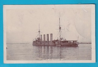 1908 Original Real Photo Postcard World War One Royal Navy H.M.S. GOODHOPE