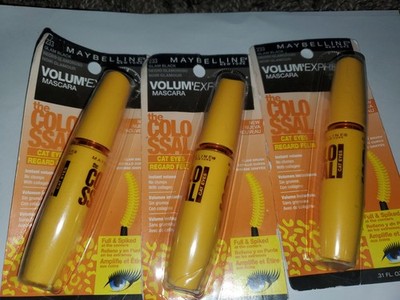 The Colossal Volum'Express Cat Eyes Mascara 233 Glam Black Lot 