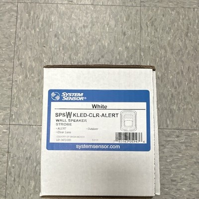 System Sensor SPSWKLED-CLR-ALERT White Wall Speaker Strobe Clear Lens- Outdoor