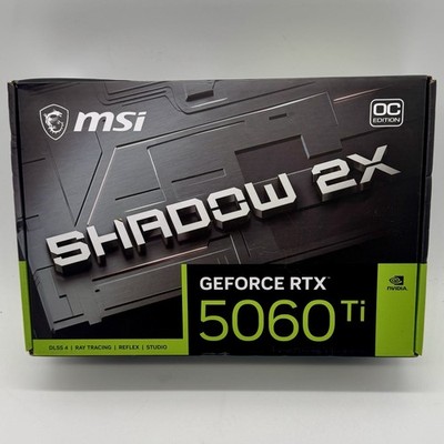 MSI NVIDIA GeForce RTX 5060 Ti SHADOW 2X OC PLUS 8GB GDDR7 Graphics Card - NEW