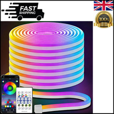 USB 5V RGBIC LED Neon Rope Strip Light Bluetooth Music Sync Flexible Light