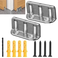 2 Pack Sliding Barn Door Floor Guide Barn Door Adjustable Roller Floor Track