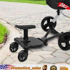 Universal 2in1 Stroller Ride Board Stroller Board Buggy Wheeled Board Seat Pedal