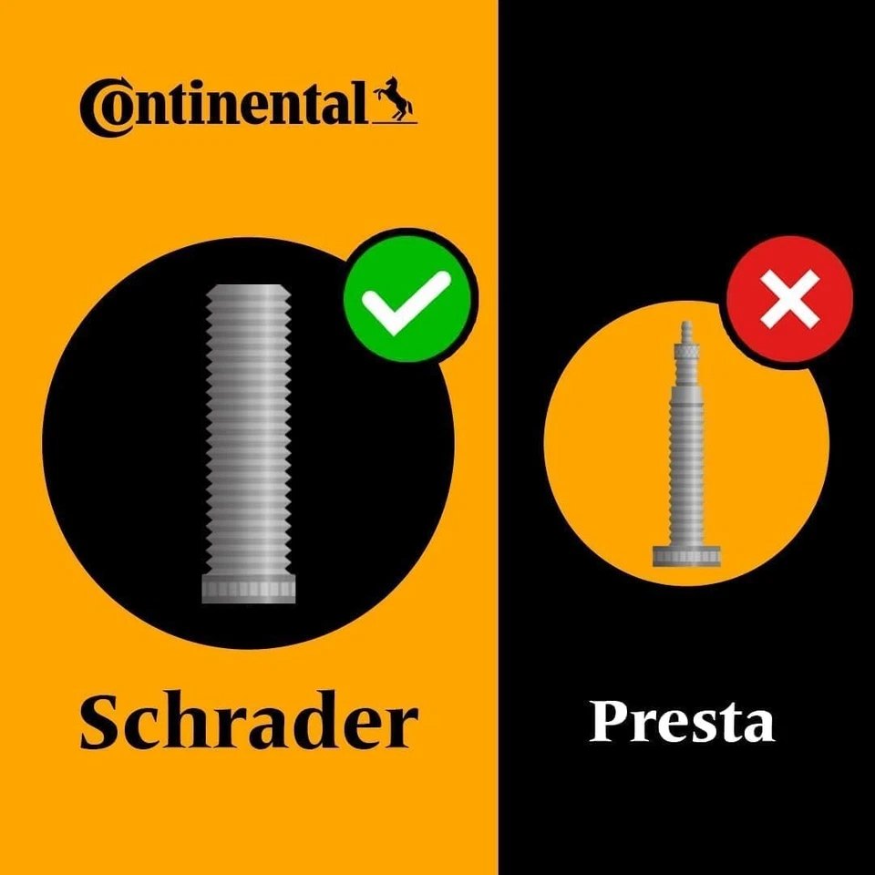 4 PACK Continental Standard Bike Tube    27.5 x 2.6 - 2.8    Schrader Valve 40mm - Image 2 of 2