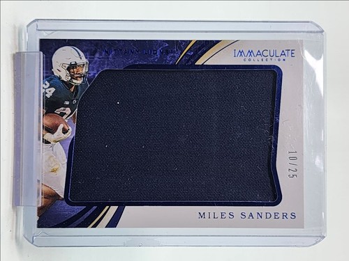 MILES SANDERS 2020 IMMACULATE SAPPHIRE BLUE COLLEGIATE PATCH /25 Q0234