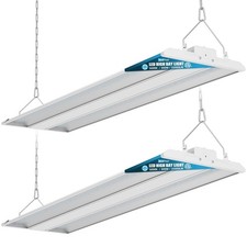 300W LED Linear High Bay Shop Light 2-Pack, 35000LM 0-10V Dimmable 5000K Dayl...