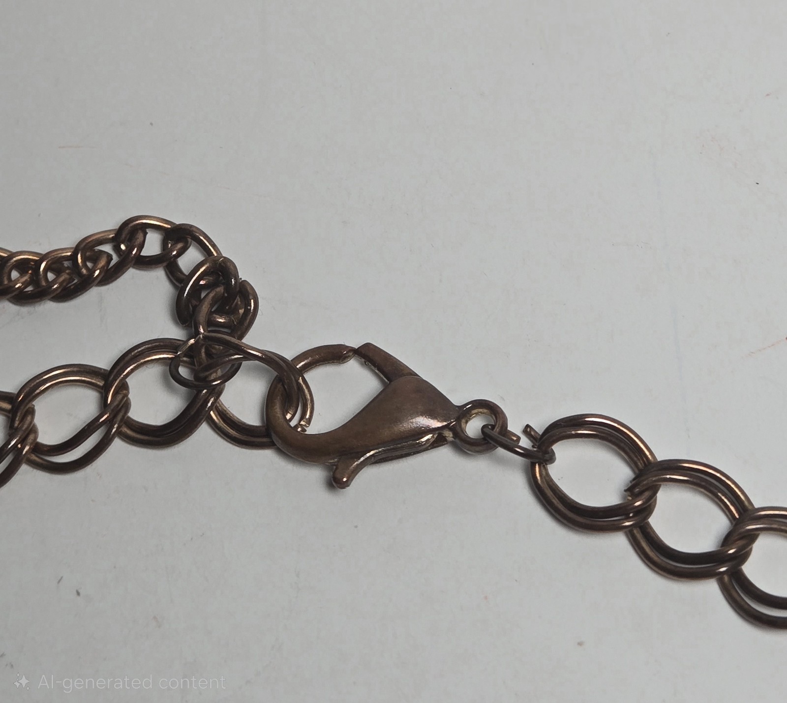 Multistrand Bronze Tone Chain Statement Necklace … - image 7