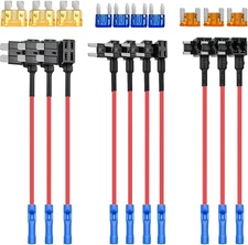 Nilight - 50040R 12V Car Add-a-Circuit Fuse Adapter with 3 Types-10 Packs 