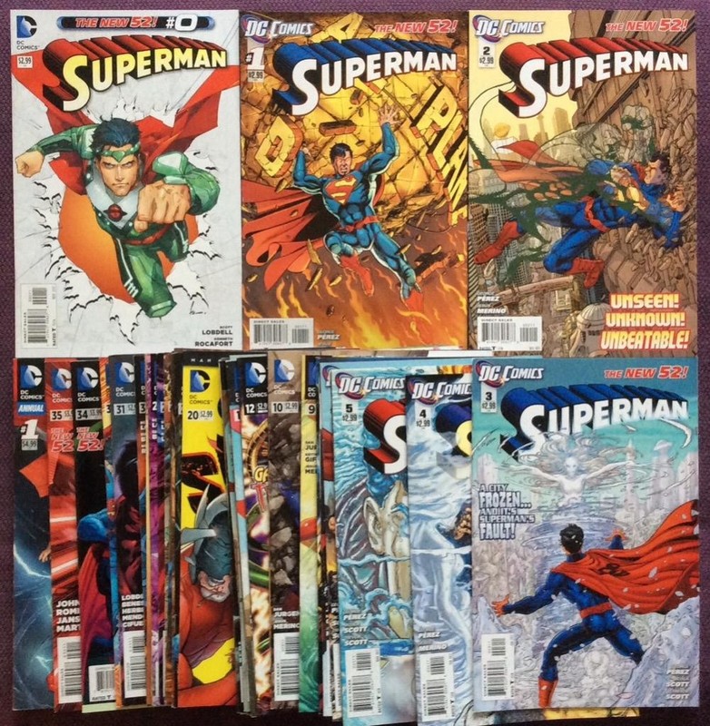 Superman #0 to #35 + Annual #1 (#33 missing) DC 2011. 36 x comics