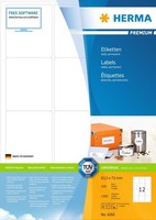 Etiketten Premium A4, Weiß 63,5X72 Mm Papier Matt 1200 St.