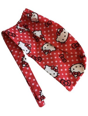 Hello Kitty Sanrio Scrub Cap, Doo Rag Dr Nurse Veterinarian Cotton Hand Made NWT