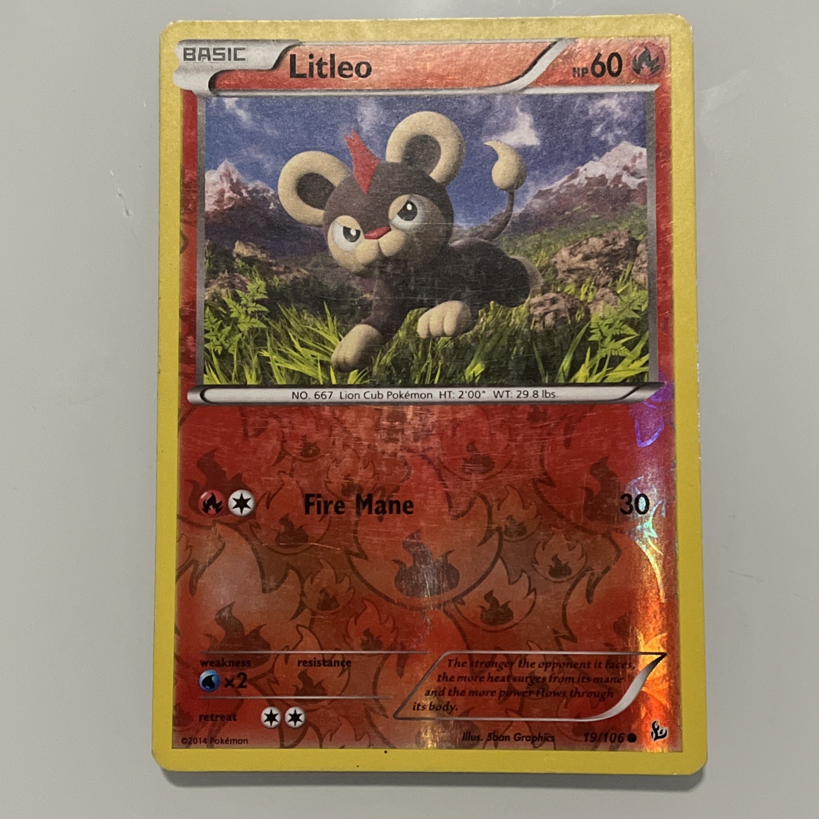 Litleo (19) XY - Flashfire 19/106 LP Reverse Holo