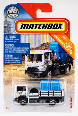 2019 Matchbox #22 Poop King  WHITE | BLUE | FSC