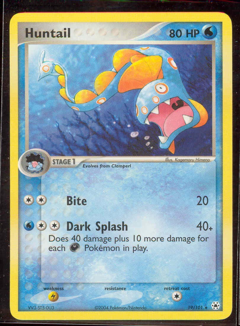 Pokemon HUNTAIL 19/101 Hidden Legends - RARE - NEAR MINT/MINT