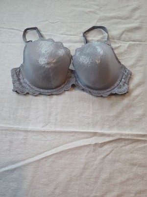 Victoria's Secret Women's Push Up Bra 32D Silver