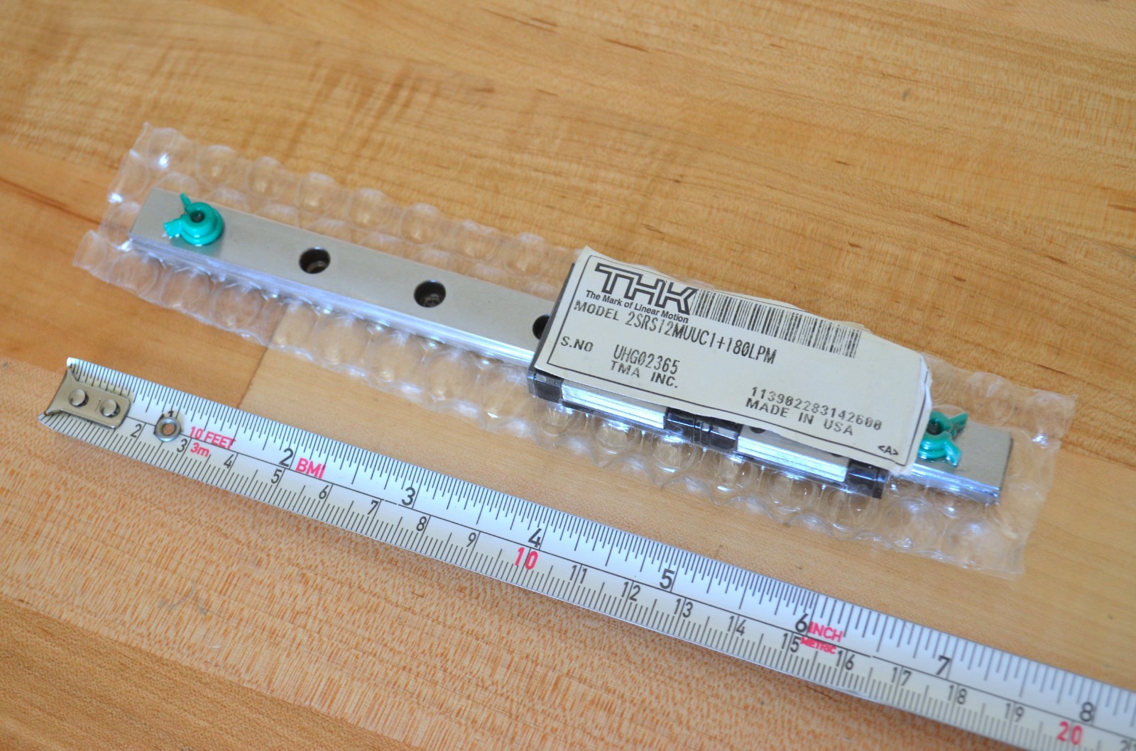 NEW THK SRS12 x180mm Linear LM Rail with (2) SRS12MUU Bearings 2SRS12MUUC1+180L