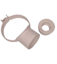 Floplast Soil Pipe White Strap Boss & 43mm Push Fit Boss Adapter