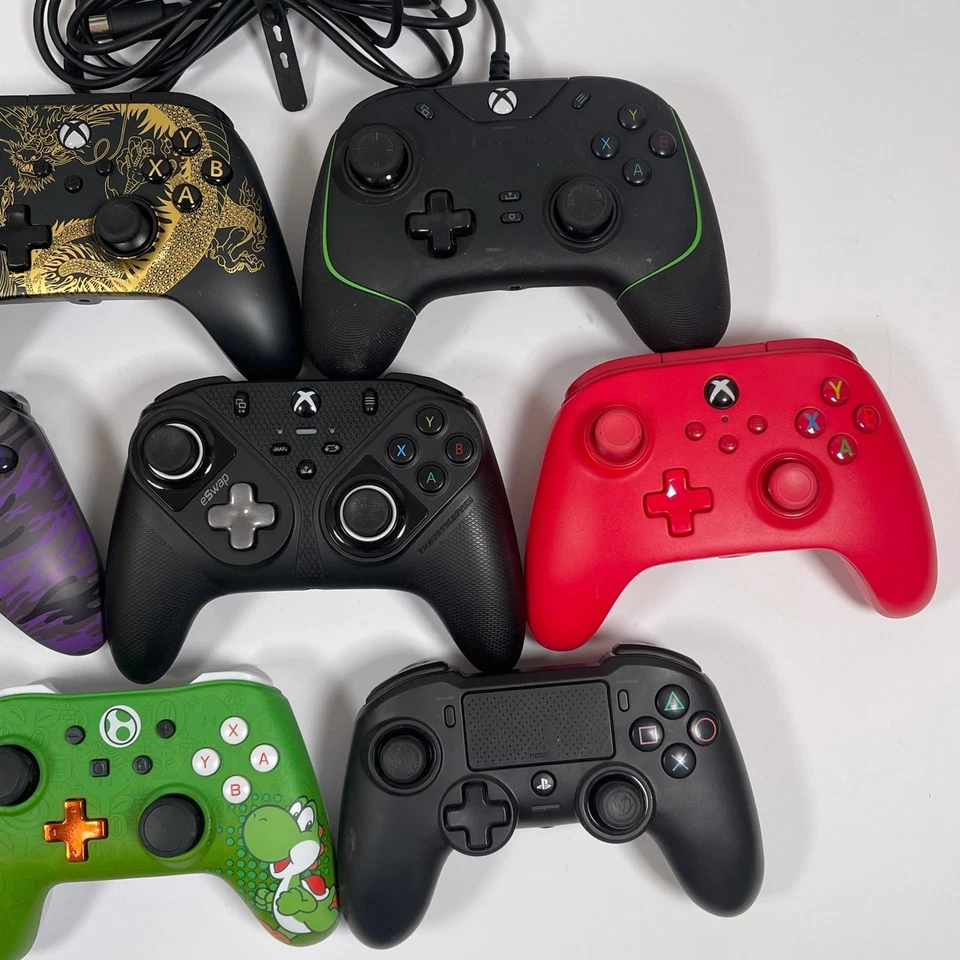 10x PowerA, NACON, Gioteck, Razer, Thrustmaster Controllers FOR PARTS OR REPAIRS - Image 4 of 4