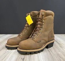 Chippewa Super DNA Tan 9" Waterproof Plain Toe Logger 59405 Men’s 10.5 EEE - NEW