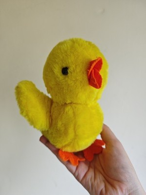 Vintage Mothercare Plüsch Küken Quietschen Shaker Spielzeug