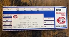 1990 Opening Day Game Cincinnati Reds Full Ticket Original Date Before Lock out