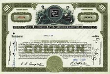 New York Chicago St.Louis Railroad 1959 Nickel Rate Road Historical Shares Stock