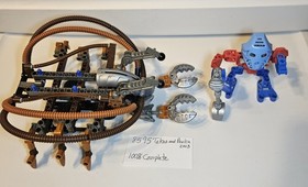 LEGO BIONICLE: Takua and Pewku (8595) 100% Complete.  No Box Or Manual. 