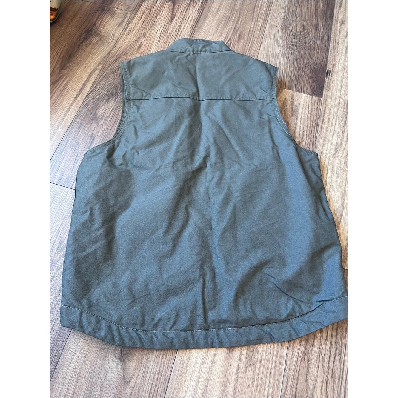 C.E. Schmidt Workwear Canvas Vest Mens Medium Olive Green Fleece Lined Gorpcore image 2