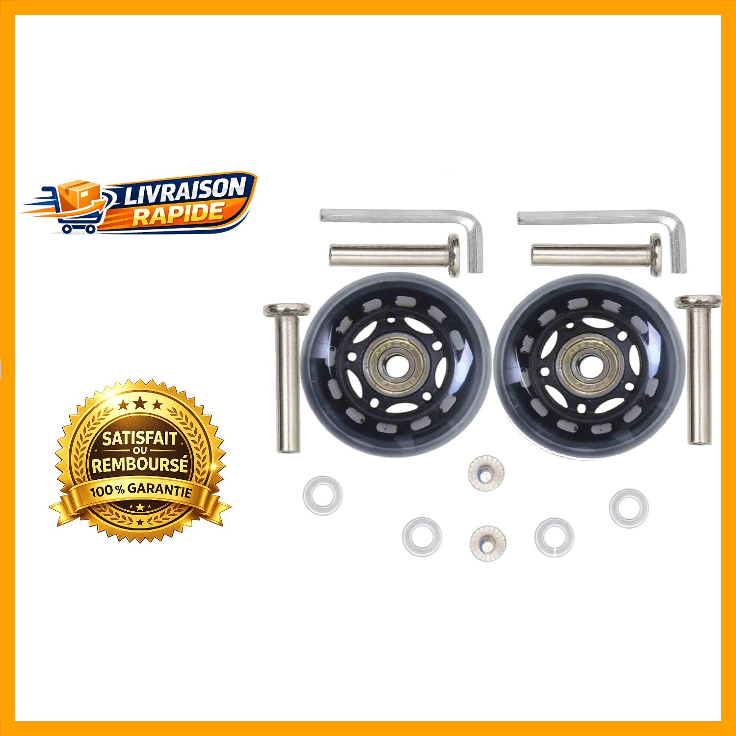 Roues de rechange pour bagages ORO patins rollers kit réparation 50mm