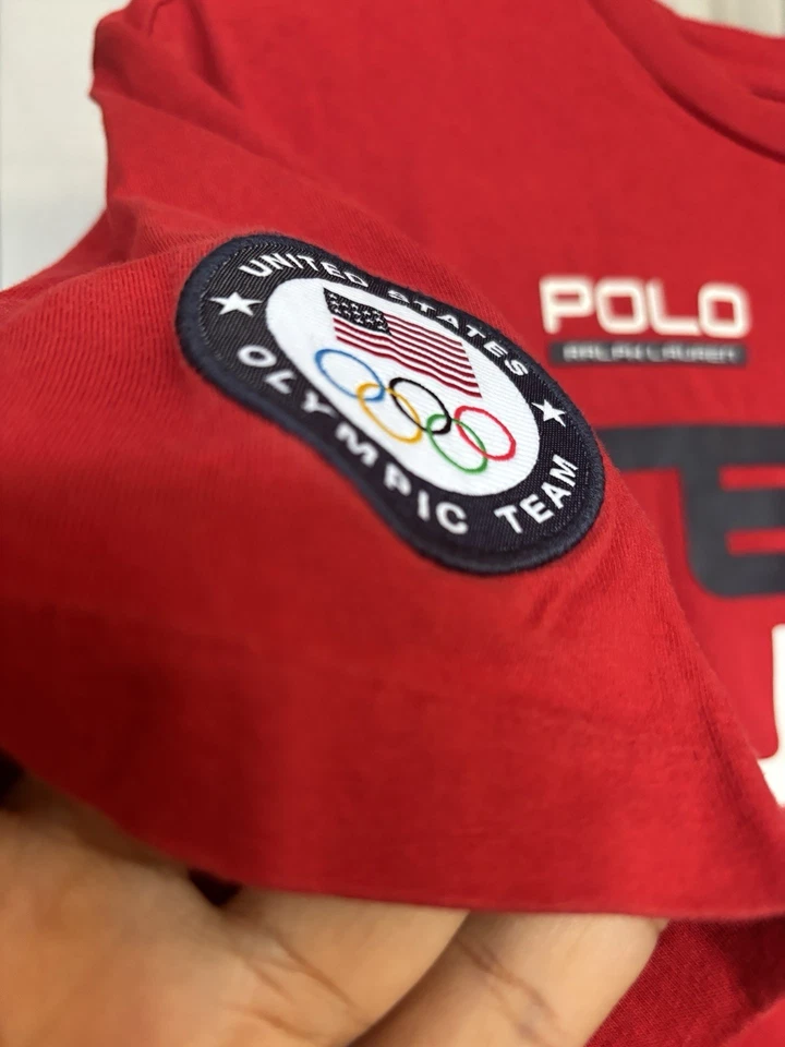 Camiseta Polo Ralph Lauren Team USA Olympic Red 2016 talla juvenil XL Foto 4 de 4