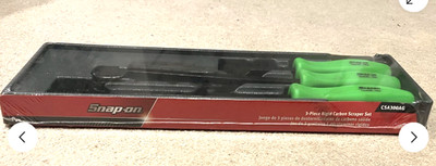 New Snap-on  CSA300AG Green 3pc Heavy-Duty Carbon Scraper Set
