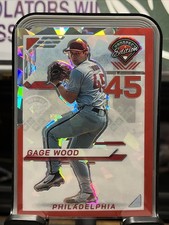 2025 Panini Prospect Edition - Gage Wood #198 Red Ice Prizm